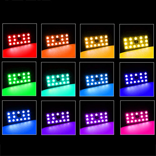 Taben RGB luce colorata 5th Generation 5050 36-smd LED panel Dome Light auto Car interior lettura piastra tetto soffitto interno lampada con t10/BA9S/festone adattatori dc-12 V x set (pezzi)