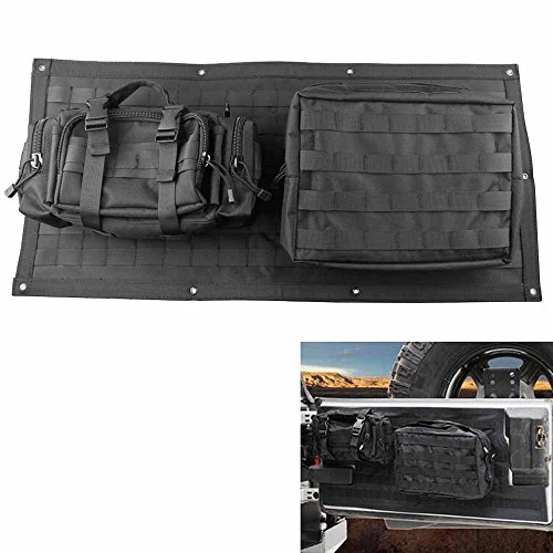 Tailgate Bag Case Cover for 2007-2017 Jeep Wrangler JK Tool Organizer Pockets