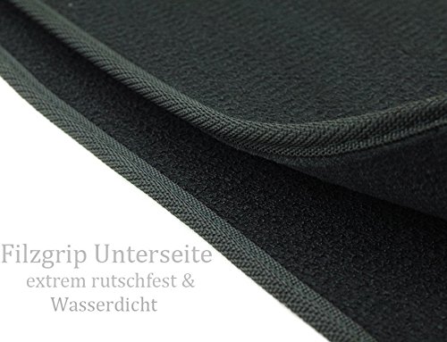 Tappetini per auto kfzpremiumteile24, tappetini di moquette, 2 parti, nero/grigio