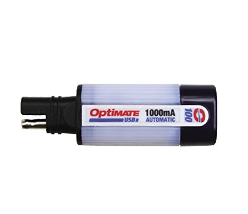 TecMate OptiMATE USB O-100, Caricabatterie USB 2400 mA con display batteria a 3 LED, con protezione batteria veicolo