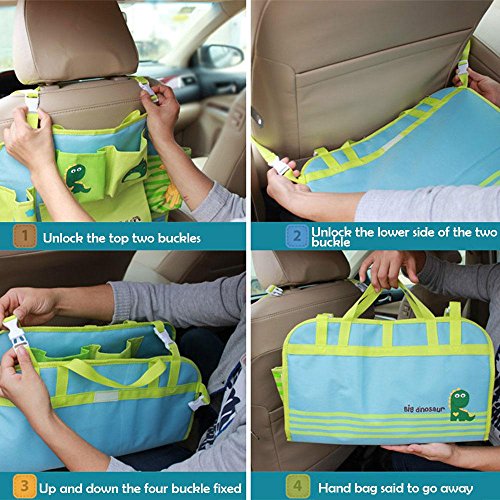 Teepao Cartoon Backseat Car organizer da viaggio per bambini, neonati e bambini piccoli accessori Kids Toy Storage, sedile posteriore Protector