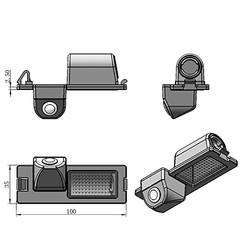 Telecamera di retromarcia auto sistema di retromarcia linee di distanza luce targa per VW Polo V (6R)/Golf 6 VI/Passat CC/EOS GP/AMAROK (2H)/beetle