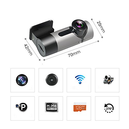 Telecamera MateCam da auto a 360°, telecamera retrovisore per cruscotto, registratore di video da 1080p per auto, mini DVR
