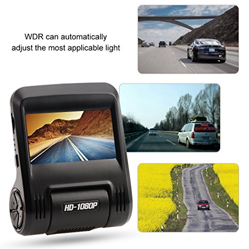 Telecamera Per Auto, CAR DVR Dash Cam Disegno Disc170 Gradi Wifi Dashcam FHD 1080p, Sony Video Sensore, Visione Notturna, Registrazione in loop, HDR, Parcheggio Monitor,2.45" LCD