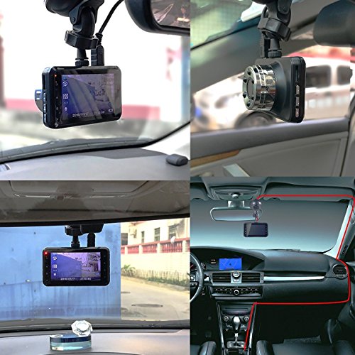 Telecamera per auto cruscotto Full 1080p 7,6 cm schermo HD Dash Cam 170 gradi super grandangolo fotocamera registratore supporto G-Sensor, rilevazione di movimento modalità parcheggio visione notturna