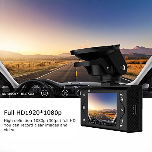 Telecamera per Auto TOGUARD, Camera per Veicoli Full HD 1080P,LCD da 1,5", Mini Dashcam con Super Condensatore, Grandangolare, Sensore SONY Exmor, G-Sensor, Registrazione in Loop