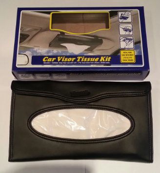 Tempo - Kit di fazzoletti per visiera auto, include una scatola ricaricabile di 24 fazzoletti