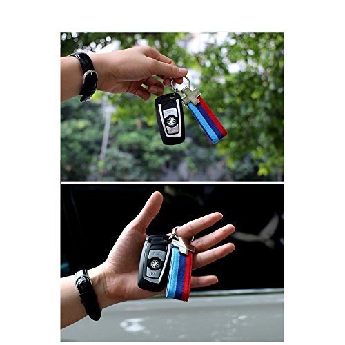 Tentock M-Sport strisce auto anello portachiavi, adatto per tutti i modelli BMW, ruotare di 180 gradi, green