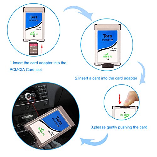 Tera PCMCIA Adattatore per convertitore flashcard per Mercedes Benz Valido per schede Up2, 4, 8, 16 e 32 Gb