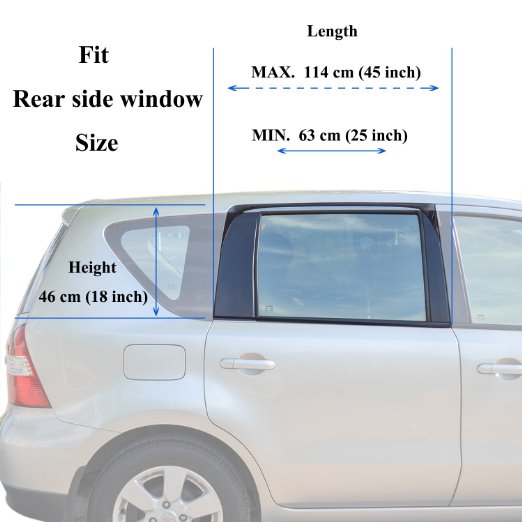 TFY auto posteriore finestra Parasole (2 pezzo)