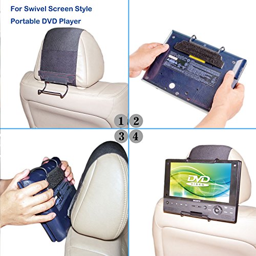 TFY supporto per poggiatesta auto per lettore DVD portatile con schermo girevole e iPad Pro, compatibile anche con iPad Air e altri 22,86 cm per tablet