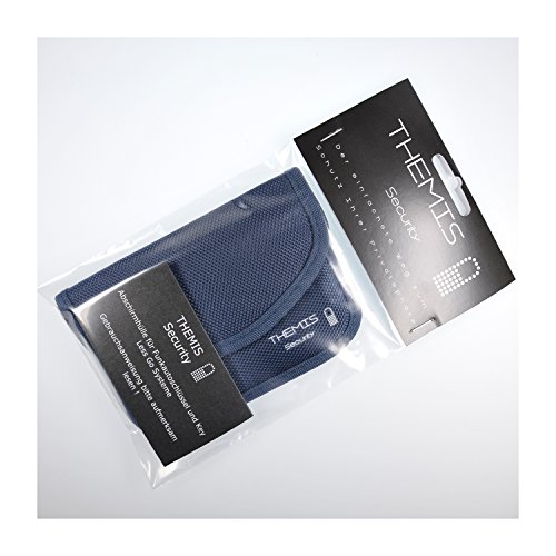 THEMIS Security – Gen3 Nylon Blu – Custodia per chiavi auto e radio, sistemi Keyless Go, per Keycard, 2 scomparti Strati di schermatura di qualità.