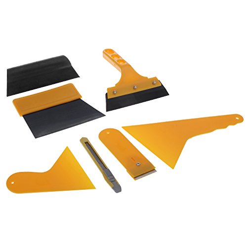 tinxi® 7-in-1 Kit di Strumento per installare/rimuovere la pellicola di Auto finestra, un set di strumento per montaggio e rimozione la pellicola di Auto finestra