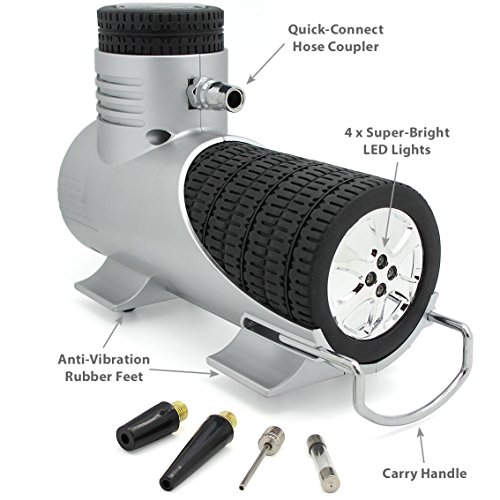 Tiretek compact-pro portatile pompa di gonfiaggio pneumatici – 12 V 100 W compressore d