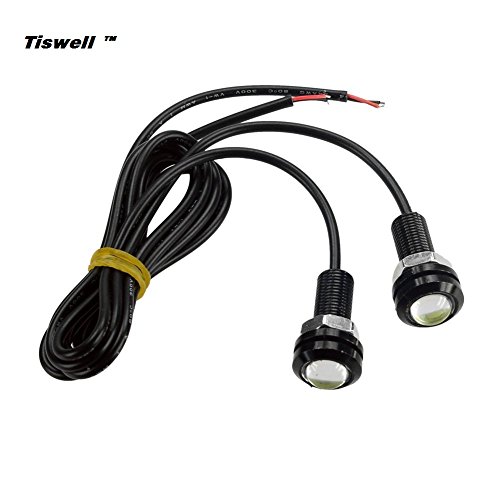 Tiswell - Fanale LED per auto, a occhio d’aquila, 9 W, luce bianca, adatto per il giorno, la nebbia e come luce di coda