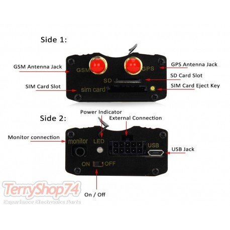 TK103-B TRACKER GPS / GSM / GPRS LOCALIZZATORE SATELLITARE ANTIFURTO AUTO MOTO