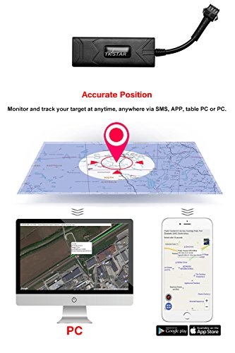 Tkstar Gps Tracker Localizzatore Gps  Tracking in Tempo Reale Tracciatore di Posizione Gps Geo-fence Alarm App Gratuita Antifurto Tagliare l