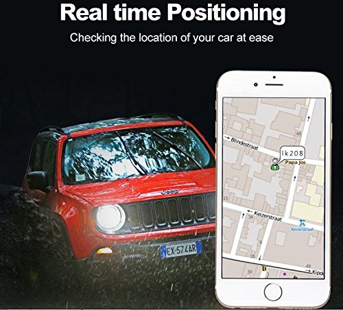 tkstar tk915 Tracker GPS Auto tempo di stand-by 120 giorni Tracker localizzazione veicolo in tempo reale Localizzatore GPS/A-GPS/LB antifurto auto moto bicicletta (Nero)