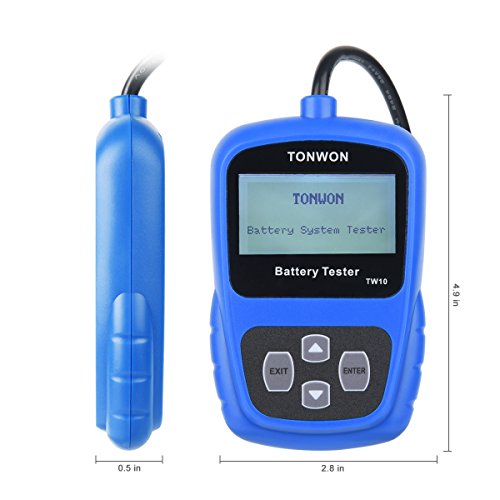 TONWON TW10 12V Caricabatteria di carica batteria Auto Accensione e caricamento Analizzatore diagnostico del sistema Rileva direttamente la batteria scarica