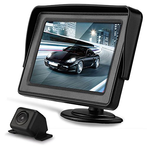 TOOGOO(R) 4,3" Monitor LCD TFT + Videocamera Retromarcia Visione Notturna per Auto