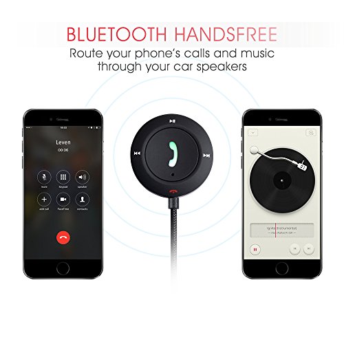 topT rend Bluetooth 4.2 Kit per Auto, Senza Fili e Senza Ricevitore Bluetooth con Fulmine Cavo di ricarica, Magnetic Base 3,5 mm stereo AUX Cavo di ingresso, microfono incorporato, Impianto stereo, di cancellazione del rumore