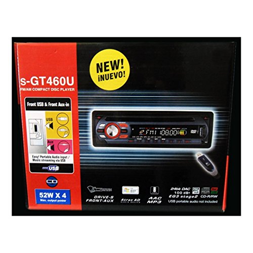 TrAdE shop Traesio® - AUTORADIO STEREO AUTO RADIO 52W X 4 FM MP3 SD USB DVD CD AUX S-GT460U