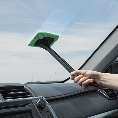Trademark 80-01162 Handy Windshield Wiper with Long Handle and Pivoting Head
