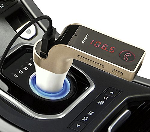 Trasmettitore FM, multifunzione vivavoce Bluetooth, auto lettore MP3 Radio Handsfree Car Kit con 2 porte USB di ricarica (nero)