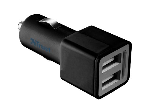 Trust Caricabatteria da Auto con 2 Porte USB, 2 x 12W, Nero