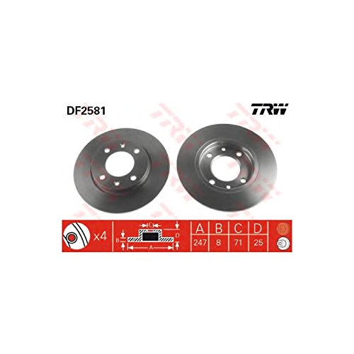 TRW DF2581 Disco  freno