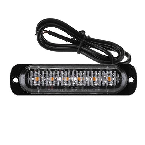 Tuankayuk 4pcs 6LED Slim flash Light bar auto veicolo di emergenza attenzione Strobe lampade