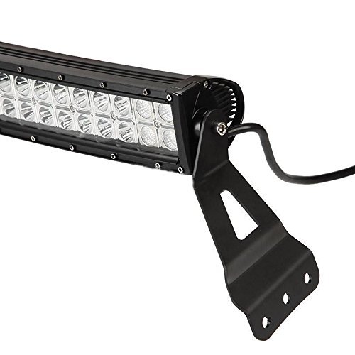 Tuincyn, supporto di fissaggio barra luminosa superiore a LED per auto fuoristrada, staffa di montaggio per lampade a LED in acciaio nero solido da 127 cm per pickup e SUV GM