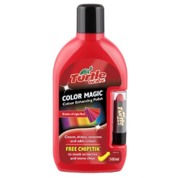 Turtle Wax - Cera per auto colorata "Colour Magic", 500 ml, colore: Rosso chiaro