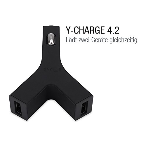 TYLT Y-Charge 4.2 Auto Black mobile device charger - Mobile Device Chargers (Auto, Smartphone, Tablet, Cigar lighter, Black, 5 V, 4200 mA)
