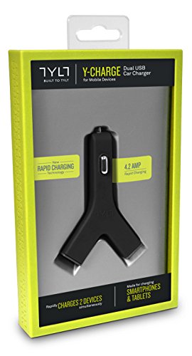TYLT Y-Charge 4.2 Auto Black mobile device charger - Mobile Device Chargers (Auto, Smartphone, Tablet, Cigar lighter, Black, 5 V, 4200 mA)