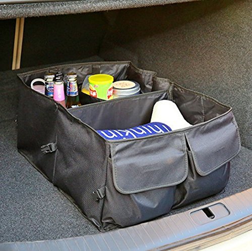 Uchic 1PCS accessori auto auto posteriore in tessuto Oxford pieghevole contenitore multiuso Tools organizer auto Portable Storage Bags nero