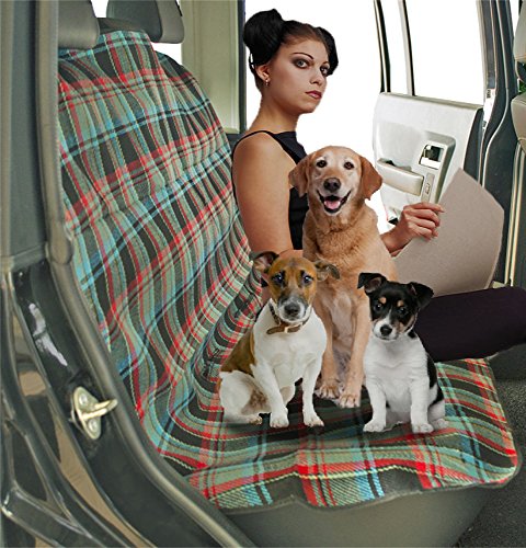 Uniflow In, coprisedile posteriore auto per cani, antiscivolo, con fori in velcro per cinture di sicurezza, dimensioni: 145 x 115 cm, adatto a furgoni e SUV, lavabile 