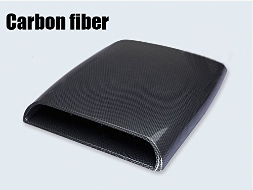Universal car decorative Air Flow aspirazione Hood scoop Vent cofano copertura in fibra di carbonio