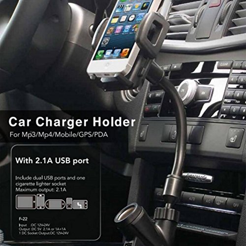 Universale a 3 porte 12V 24V USB caricabatteria da auto per iPhone / Samsung GPS Oro