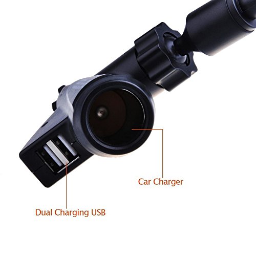Universale a 3 porte 12V 24V USB caricabatteria da auto per iPhone / Samsung GPS Oro