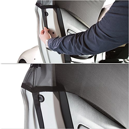 Universale da sole per auto, garantisce la massima protezione, finestra laterale/posteriore/2 x di alta qualità tessuto a rete per parasole auto