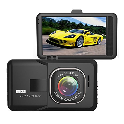 VAGA 7,6 cm auto DVR videocamera Dual Lens cruscotto due fotocamere 1080p Full HD Video G-Sensor visione notturna con 8 GB TF Card