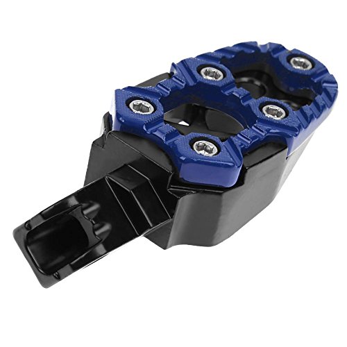 Vanpower 2PCS universale 8 mm metal motorcycle pedali poggiapiedi W/Spring (blu)