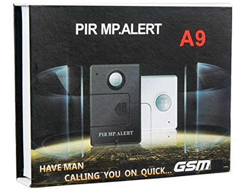 Vayne Allarme A9 GSM Allarme PIR MP.Alert sensore a infrarossi antifurto Motion Detection (nero)