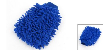 Veicolo Auto Pulizia Blu Morbida Microfibra Ciniglia Guanto Guanto Pennello Di Pulizia