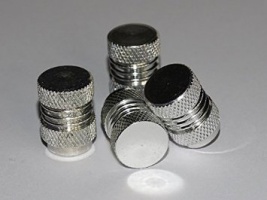 Vent-Caps, neutral silver, set: 4 pieces
