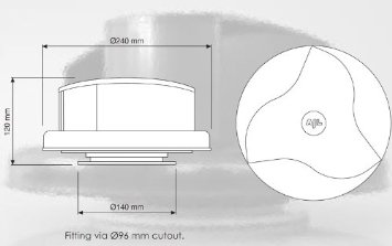 Ventilatore Da Soffitto Ad Azionamento Tramite Vento - Bianco, Con Adattatore Universale