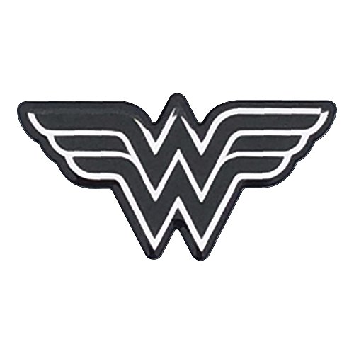 Ventilatore emblemi Wonder Woman logo auto decalcomania con cupola emblema adesivo per auto camion moto portatile quasi nulla, Black - Chrome, 4.3 x 2.1 x 0.1 inches