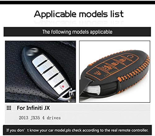 Vera pelle 5 pulsanti telecomando cover chiave auto portachiavi borsa del raccoglitore del supporto INJX35