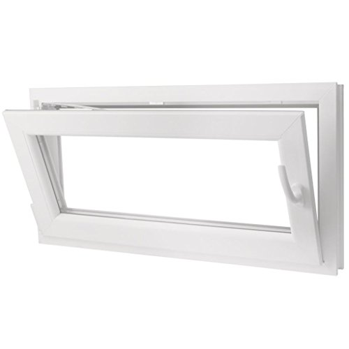 vidaXL Finestra anta ribalta PVC triplo vetro manico a destra 1000 x 500 mm bianca